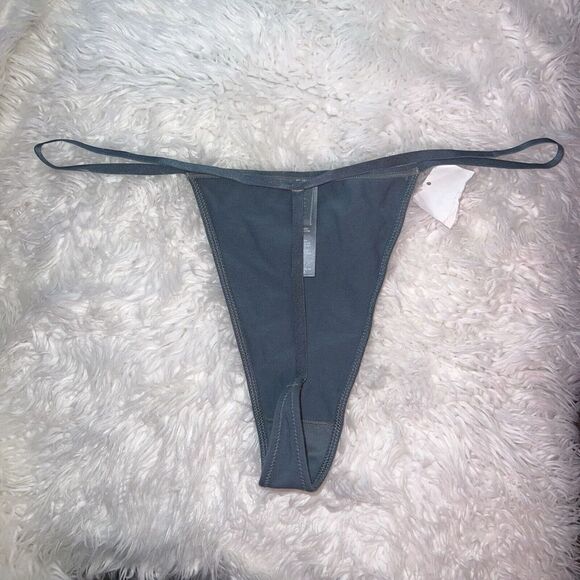 SKIMS- Fits Everybody- T-String Thong in Gray Cotton Jersey 3X NWOT - Picture 2 of 3